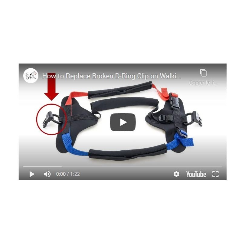 Clip d'attache pour harnais avant Walkin Wheels