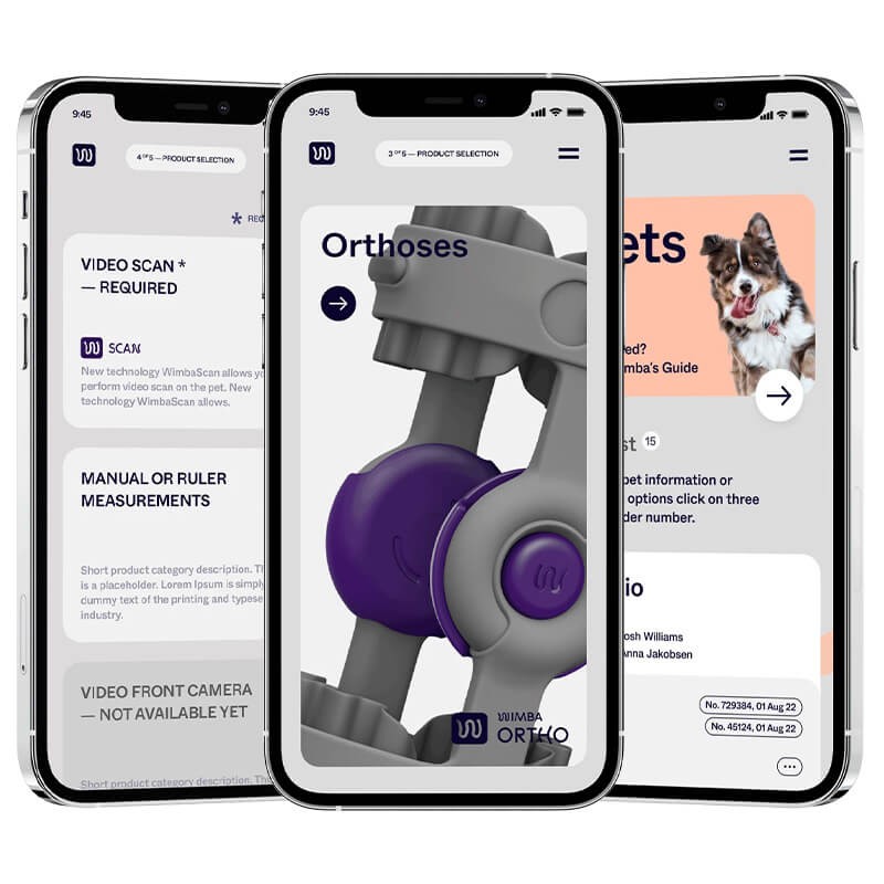 Application Wimba pour attelles sur mesure pour animaux