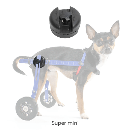 Articulation en plastique noire pour chariot roulant pour animaux Walkin'Wheels